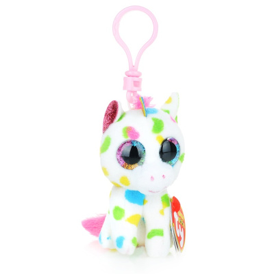 Мягкая игрушка-брелок Пестрый единорог 10 см Harmonie Beanie Babies Ty Inc 35211